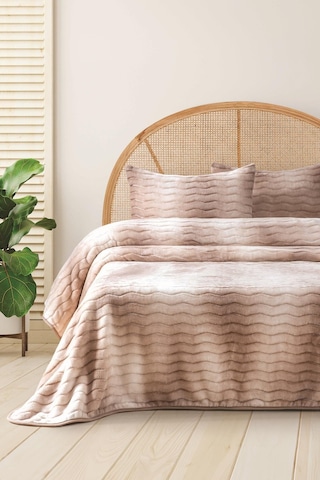 Merinos Dream Home 3 Parça Battaniye Seti Bej Bej