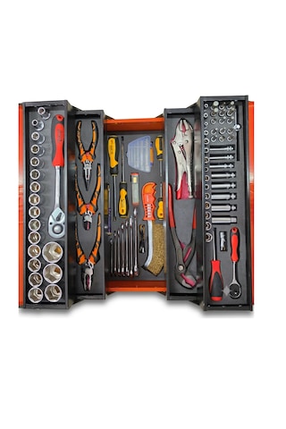Rico 5 Gözlü Metal Dolu Takım Çantası 100 Parça 42,5cmx23cmx20cm