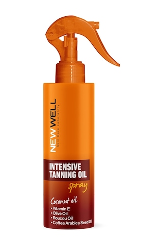 New Well Kahve Çekirdeği Yağlı Yoğun Bronzlaştırma Spreyi SPF50+ 150 ML