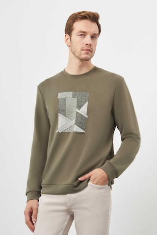 Morven Erkek Yeşil Trend Bisiklet Yaka Sweat-shirt 25ks063004700 Yeşil Yeşil