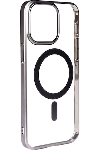 Apple Uyumlu iPhone 15 Pro Max Kılıf Wireless Şarj Özellikli Sert Pc Mat Riksos Magsafe