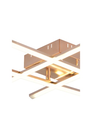 Pl 06 4 Model Gold 3 Renkli Salon Ve Oturma Odası İçin İdeal Alüminyum Avize, 10x55 Gold