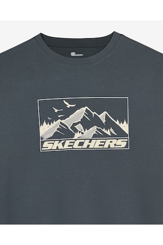 Skechers M Relax Fit Adventure T-shirt Erkek Gri S2620111-3998