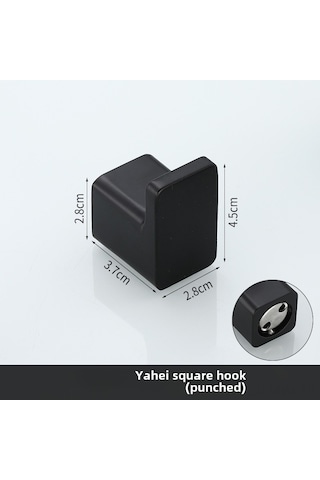 Moveevo Kalıcı Uzay Alüminyum Duvar Takımı: Siyah Tek Kanca, Duş/banyo/odalar İçin Giysi-sapka Asma, Dayanıklı Ve Modern Tasarım Delme Montaj Diğer