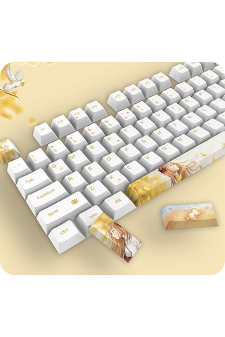 Kalın Pbt Boya Alt Kiraz Tuş Başlıkları 130 Tuşlu Tuş Başlığı Gk61/68/75/84/980/104/108