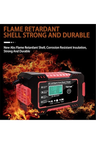 Geeroyoo 12v Akıllı Araç Şarj Cihazı - Agm/gel/sla Piller İçin Tam Otomatik Şarj Ve Onarım 4-100ah