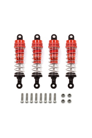 Youmex 1/14伟力144001模型车适用61-74cm铝制金属避震器 4条红色套装 Bjm098