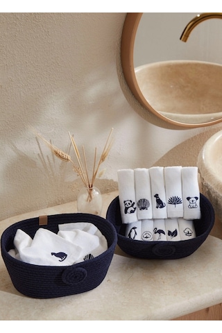 Özdilek Sepetli Wipure 12li Nakışlı Havlu20x20cm-lacivert Nakışlı Beyaz Özdilek Sepetli Wipure 12li Nakışlı Havlu20x20cm-lacivert Nakışlı Beyaz