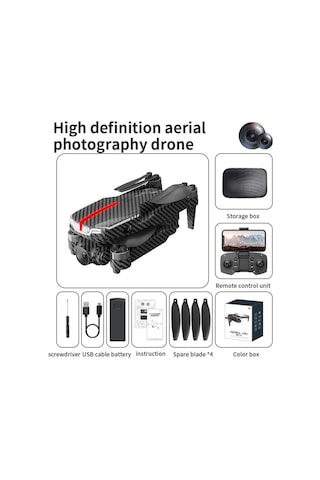 Çift Kamera Drone Uzaktan Kumanda App Destekli Quadcopter Tek Tuş İniş Kalkış 360 Roll