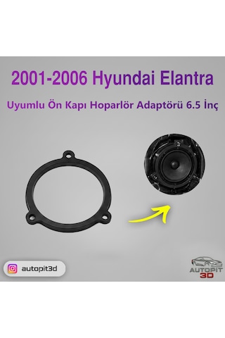 Hyundai Elantra 2001 2006 Uyumlu Ön Kapı Hoparlör Adaptörü 6.5 İnç