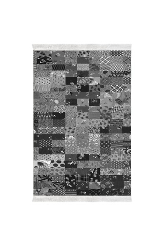 Eko Trend Djt Yıkanabilir Kaymaz Taban 3 Lü Yatak Odası Takımı Mu148 Patchwork gri