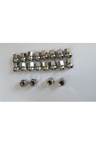 Somun Takımı Krom Kaplı M12x1.5 Aa 19 H 27 Açık Kafa, 20 Adet