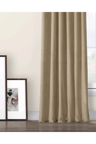 Evdepo Home Deniz Soft Pileli Fon Perde Koyu Bej