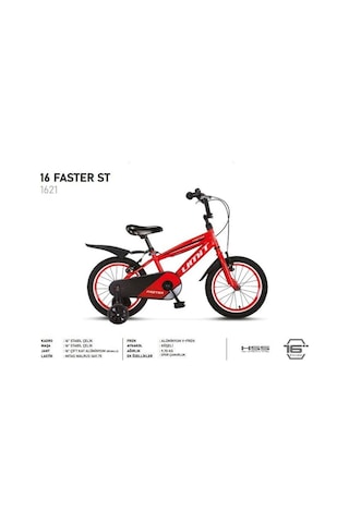 Ümit 1621 Faster ST V-Fren 16" Jant Çocuk Bisikleti - Kırmızı