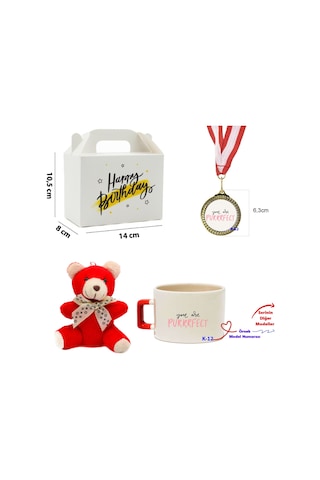 Kedi Tasarımlı Doğum Günü Kutuları, Hediye Setleri, Kedili Hediyeler K Serisi 100 Model