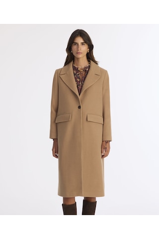 Yargıcı Regular Ceket Yaka Uzun Kol Palto 25kkpl5015x 008 Kahverengi