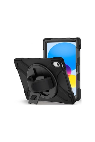 iPad Uyumlu 10. Nesil 10.9 İnç 2022 Uyumlu Kılıf Ultra Koruma Zırh Askılı Silikon Tablet Kılıfı
