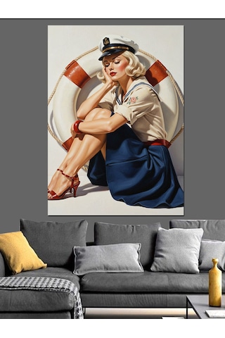 Cankurtaran Can Simidi Retro Dekoratif Kanvas - Mdf Ahşap Tablo