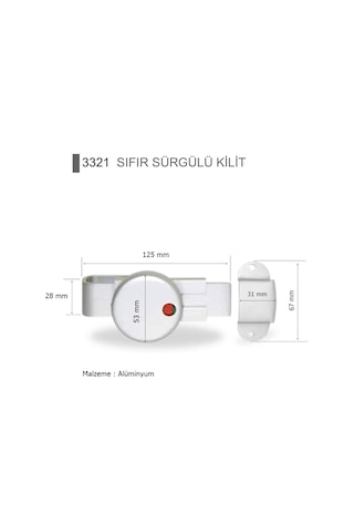 Islak Hacim Kompakt Kabin Alüminyum Sıfır Sürgülü Kapı Kilidi