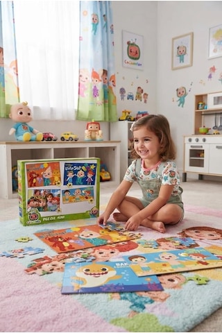 4'ü 1 Arada Eğitici Puzzle Seti Eğlence Dolu 4'lü Puzzle Seti Farklı Görseller İle Sınırsız Heyecan