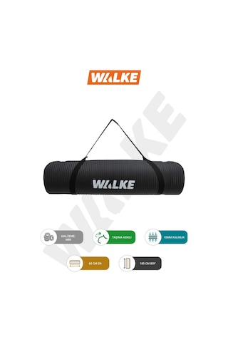 Walke Premium 10 mm Taşıma Askılı Pilates Minderi Yoga Matı