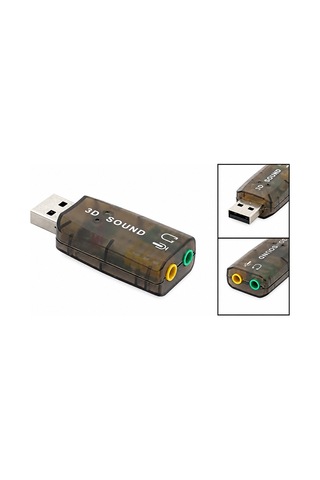 Usb Ses Kartı Harici 3d Sanal 5.1 Kulaklık Mikrofon Adaptörü