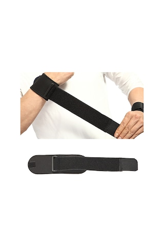 El Bilek Bandajı Elastik Sporcu Bilekliği Fitness Ağırl... Siyah