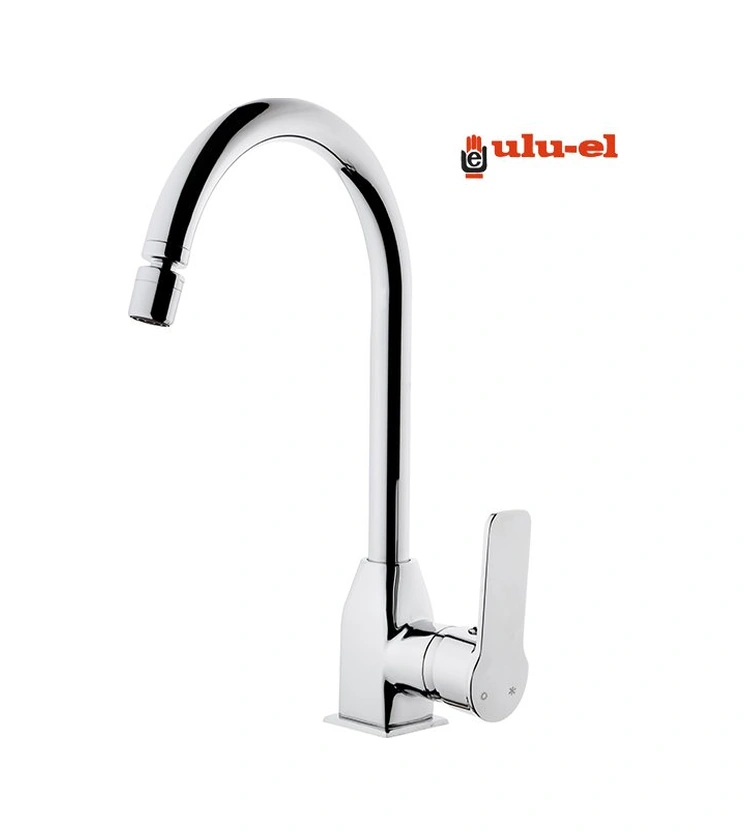 Uluel Döner Borulu Evye Bataryası Musluğu Çeşmesi Krom