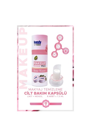 Handytowel Makeup Remover Wipes 8 x 7.5 ML