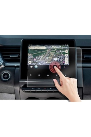 Renault Captur 7 İnç İle Uyumlu Multimedya Ekran Koruyucu Şeffaf Genel