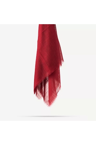 Flamlı Pamuklu Eşarp 96x96 Cm. Bordo Bordo