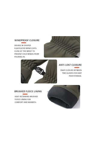 Single Sword Softshell Soğuk, Rüzgar Ve Su Geçirmez Touch Uyumlu , Motorcu Ve Koruyucu Eldiven Spor Eldiveni