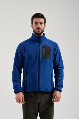 Exuma 2312003 Erkek Royal Blue Tam Fermuarlı Polar 001