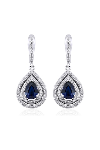 2.45 Karat Laboratuvar Pırlanta Safir Küpe - Hrd Sertifikalı 2.45 Karat Laboratuvar Pırlanta Safir Küpe - Hrd Sertifikalı