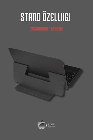 Apple Uyumlu iPad  11. Nesil A16 2025 Touch Padli Bluetoothlu Klavyeli Standlı Fuchsia Tablet Kılıfı Klavyeli Kılıf
