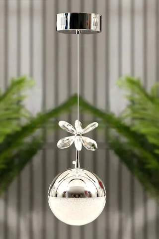 Kelebek Şık 3 Renk Sarkıt Kristal Taşlı Ledli Avize Krom