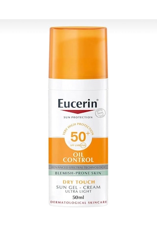 Eucerin Güneş Koruma Yağı Kontrolü Spf50+ Akneye Eğilimli Ciltler İçin Kuru Dokunuş Jel Krem 50ml