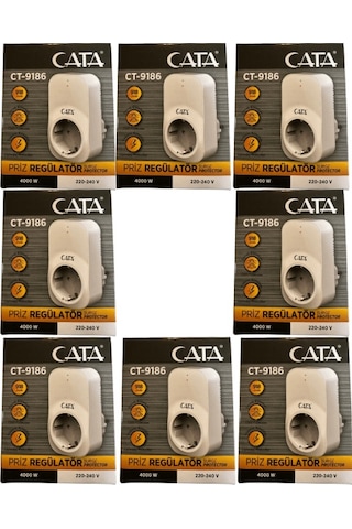 Cata Ct-9186 Akım Ve Çocuk Korumalı Tekli Kablosuz Priz 8 Adet