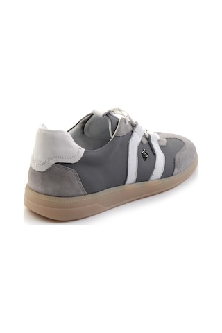 Bambi Gri Hakiki Deri Erkek Sneaker E01075623902 Gri
