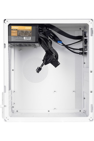 Everest K250 Peak 250W Micro Psu Audio Kompakt Mid-Tower Bilgisayar Kasası Beyaz