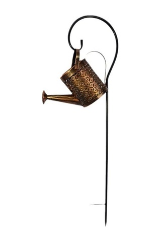 Tongxida Demir Bahçe Çaydanlığı Lambası, Güneş Enerjili, Şık Dış Mekan Aydınlatması