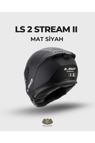 Ls 2 Stream 2 Mat Siyah Güneş Vizörlü Kapalı Kask