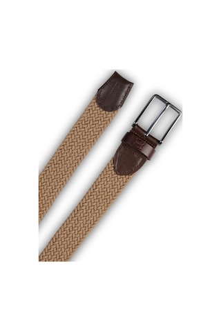 Mft Leather Hakiki Deri Erkek Örgü Esnek Kemer 3,5cm, Vizon-kahve 9858 Vizon - Kahve