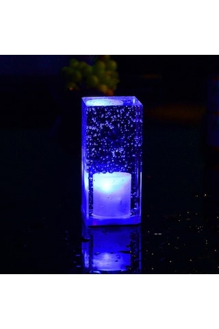 Kare Led Renkli Kristal Çubuk Masa Lambası For Warm White Light Beyaz For Red Light Kırmızı For Blue Light Mavi For Colorful Fixed Color Diğer Sarı Işık