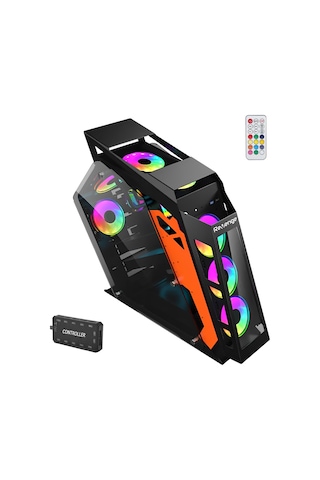 Revenge Emperor ATX Robotik Kumandalı 7 RGB Fanlı Şeffaf Cam Panel Oyuncu Bilgisayar Kasası