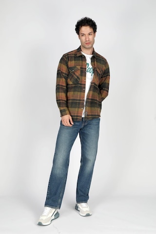 Lee Cooper Donas Erkek Dokuma U.kol Gömlek Hardal-20392 Hardal Ekose Hardal