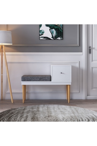 Paris Modern Puf Beyaz