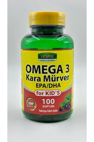 Vitapol Omega 3 Kids Karamürver Çocuklar Özel Balık Yağı 100 Kapsül