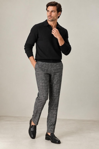 Alexandergardi Dokulu Slim Fit Kumaş Pantolon Koyu Gri