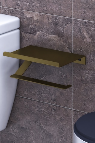 lyla concept Arya Telefon Tutuculu Wc Kağıtlık Altın lyla concept Arya Telefon Tutuculu Wc Kağıtlık Altın